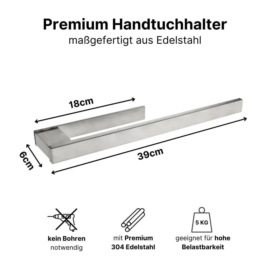 LIVINA HOME Handtuchhalter ohne Bohren 40cm Edelstahl, Handtuchstange zum K günstig online kaufen