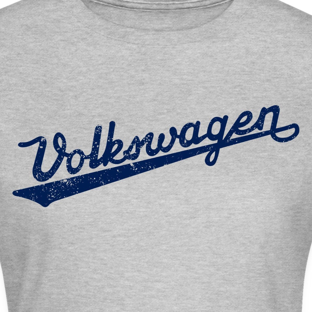 Spreadshirt T-Shirt Volkswagen VW Logoschriftzug Retro Blau Frauen T-Shirt (1-tlg) Slim Fit, fällt klein aus