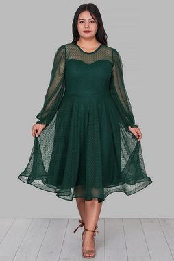 Modabout Abendkleid Damen Midikleid Sommerkleid für große Größen - NELB0588D5154ZMT (1-tlg)