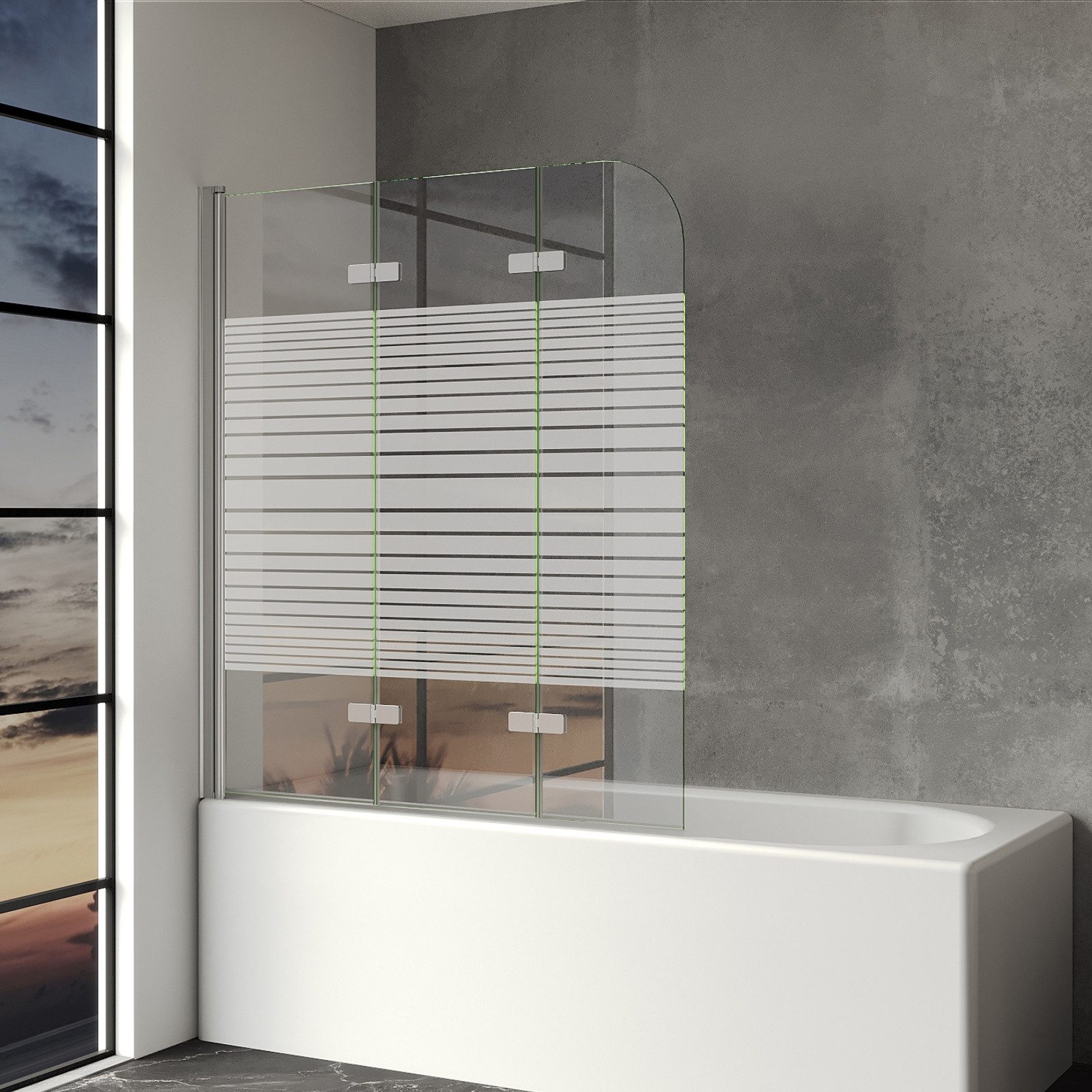 IMPTS Badewannenaufsatz Duschwand für Badewanne Badewannenfaltwand günstig online kaufen
