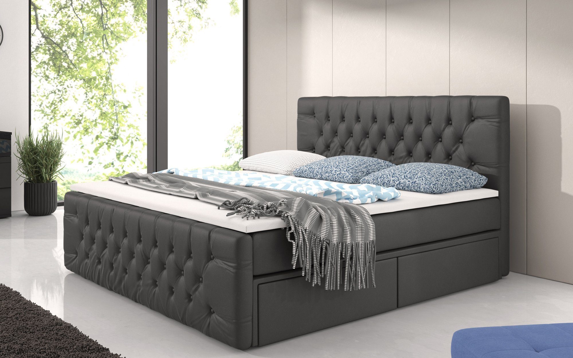 Baidani Boxspringbett Bellissimo, mit 4 Schubladen günstig online kaufen