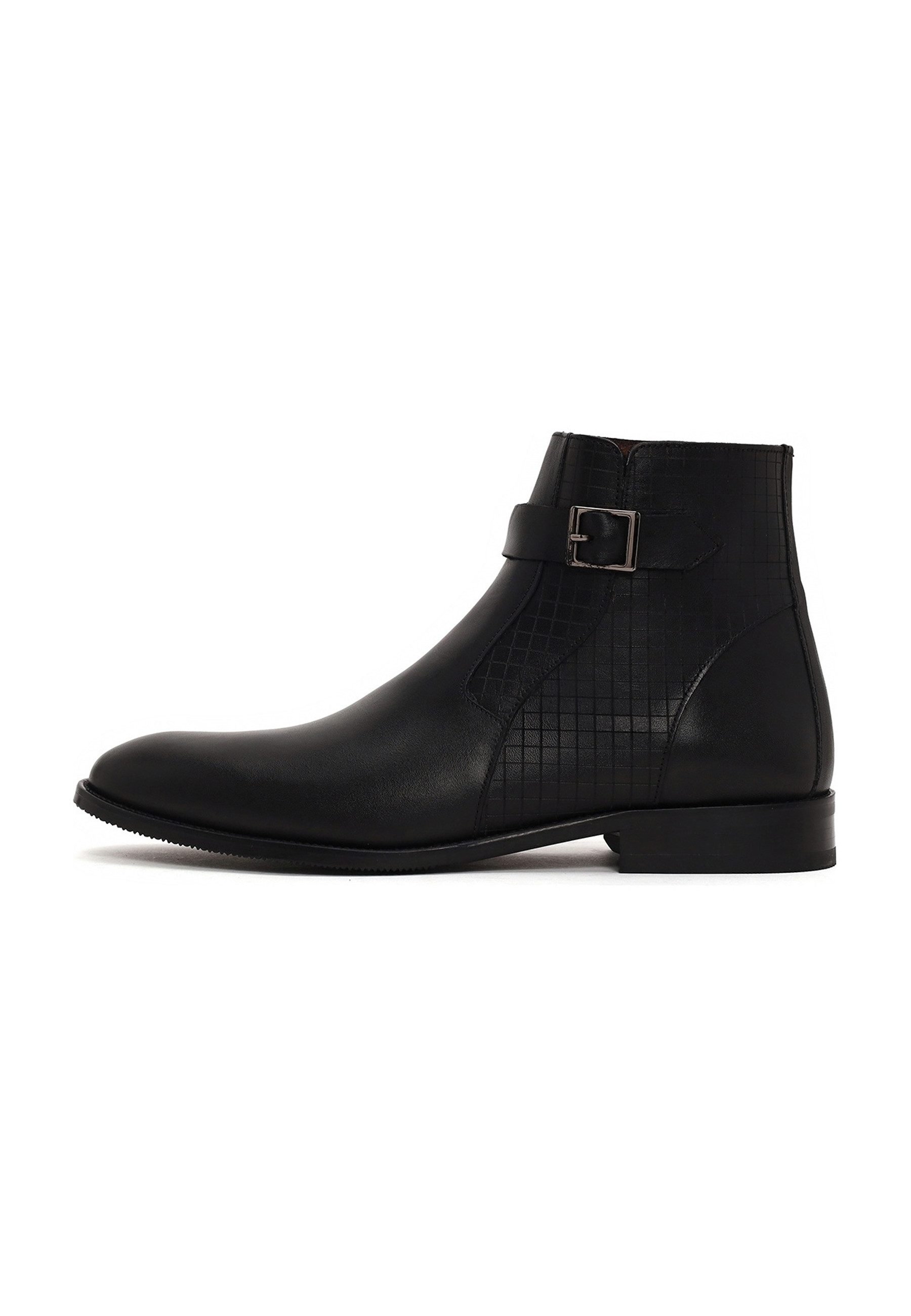 Derimod Leder-Schnallenstiefeletten Chelseaboots