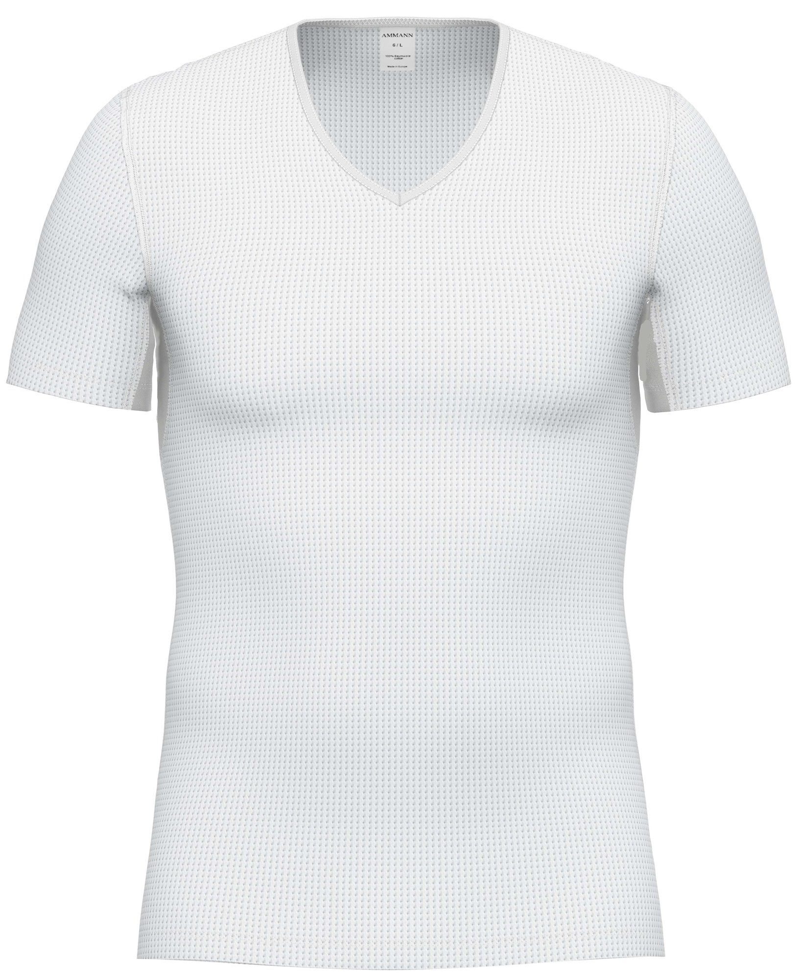 Ammann Unterhemd AMMANN 830230 Unterhemd V-Ausschnitt halbarm COTTON AIR Gr. M-XXL weiß