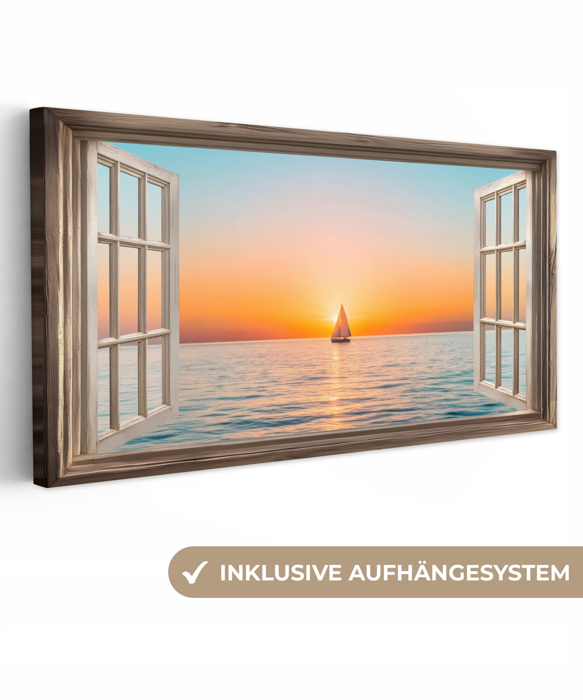 OneMillionCanvasses® Leinwandbild Panorama Transparenter Blick - günstig online kaufen