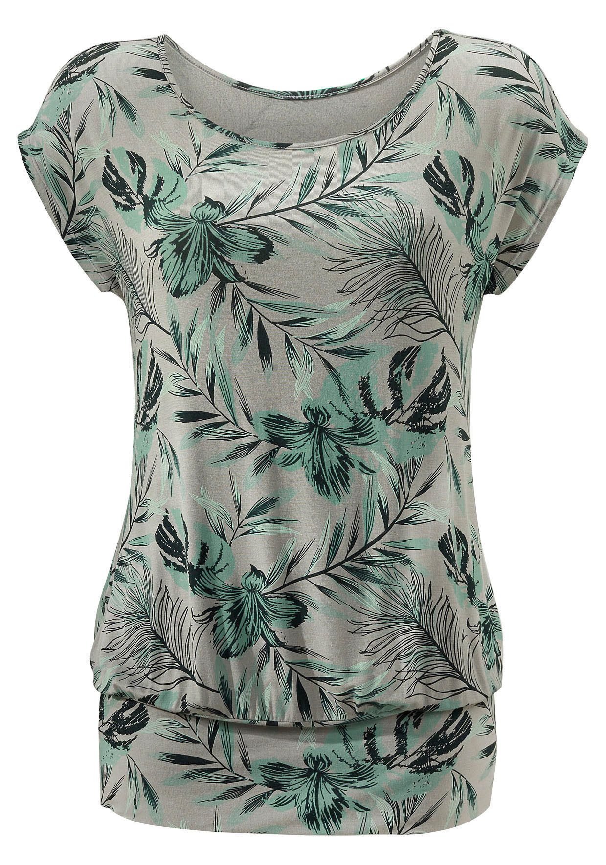 LASCANA Longshirt mit breitem Bund (2er-Pack) aus weichem Viskose-Stretch