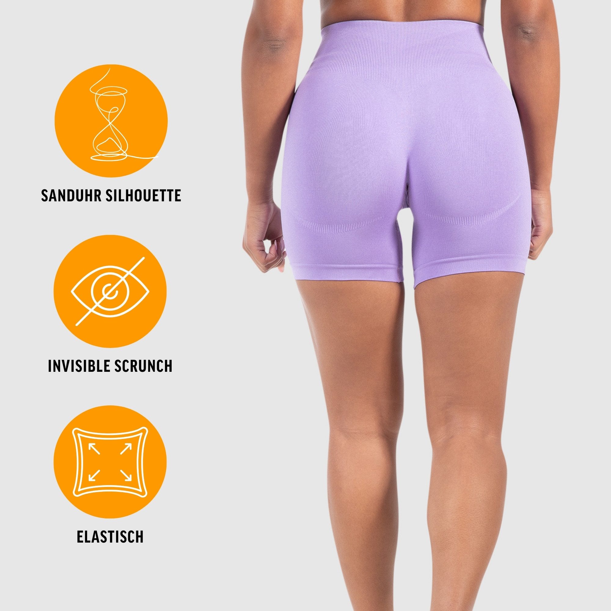 Smilodox Shorts Amaze Pro, Shaped Fit Push Up Booty Radlerhose V-Shape Seam günstig online kaufen