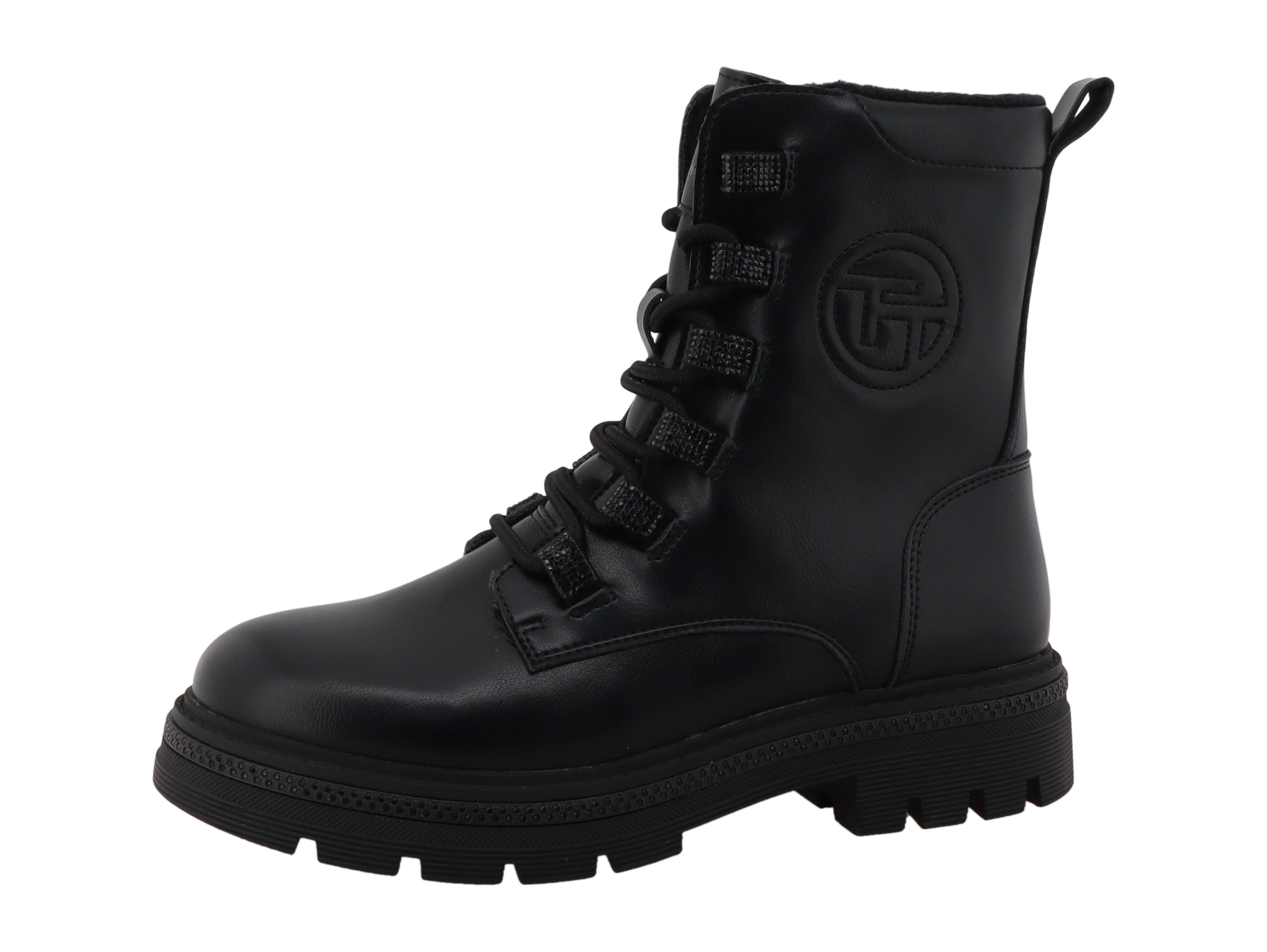 TOM TAILOR Schnürstiefelette Blockabsatz, Schnürboots mit Glitzerdetails