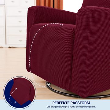Relaxsesselhusse Strech Jacquard Sesselbezug, für Relaxsessel, SUBRTEX, mit leichtem Struktur-Effekt, mit Seitentasche