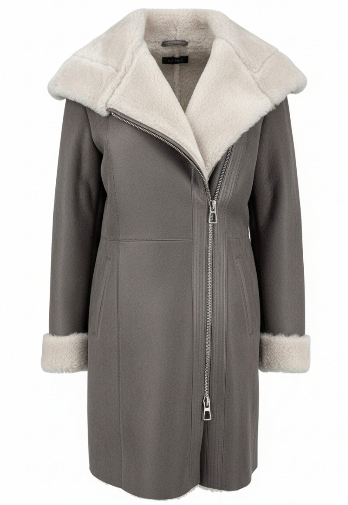 Hollert Wintermantel Damen Lammfellmantel Kate mit Kapuze