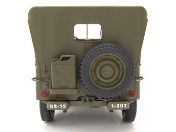 Welly Modellauto Willys Jeep geschlossen US Army Militär 1941 olivgrün Modellauto 1:18, Maßstab 1:18