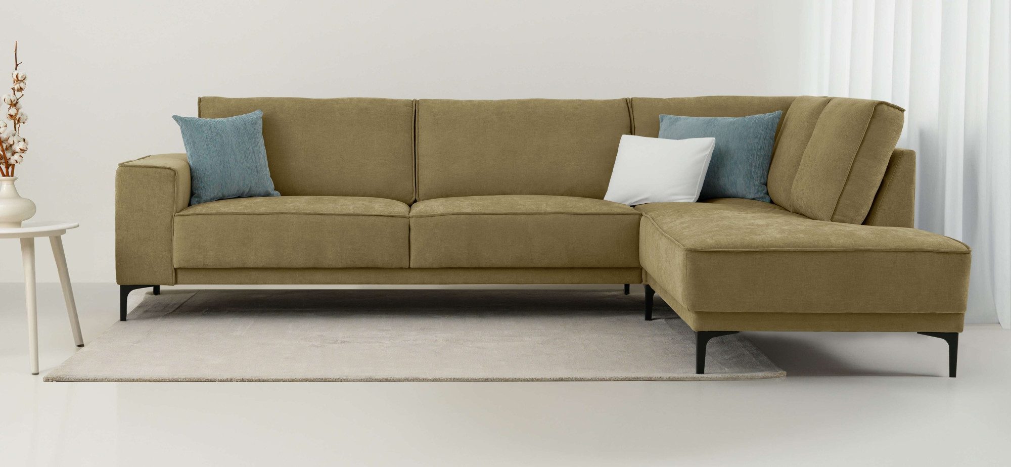 OTTO home Ecksofa "Polsterecke Oland, Struktur, Flachgewebe, Luxus-Microfas günstig online kaufen