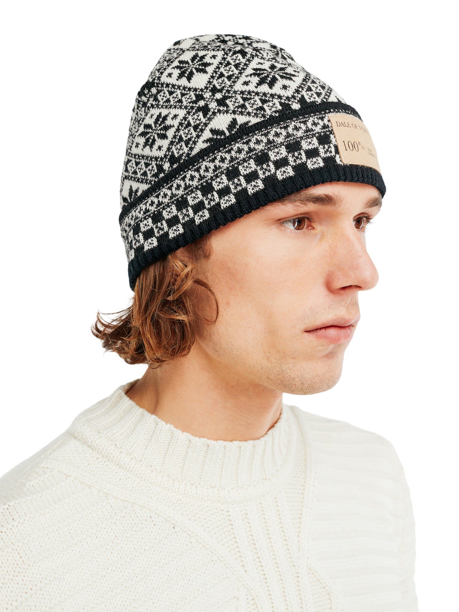 Dale Norway Dale Accessoires of Black Offwhite Bjoroy Hat Norway Of Beanie