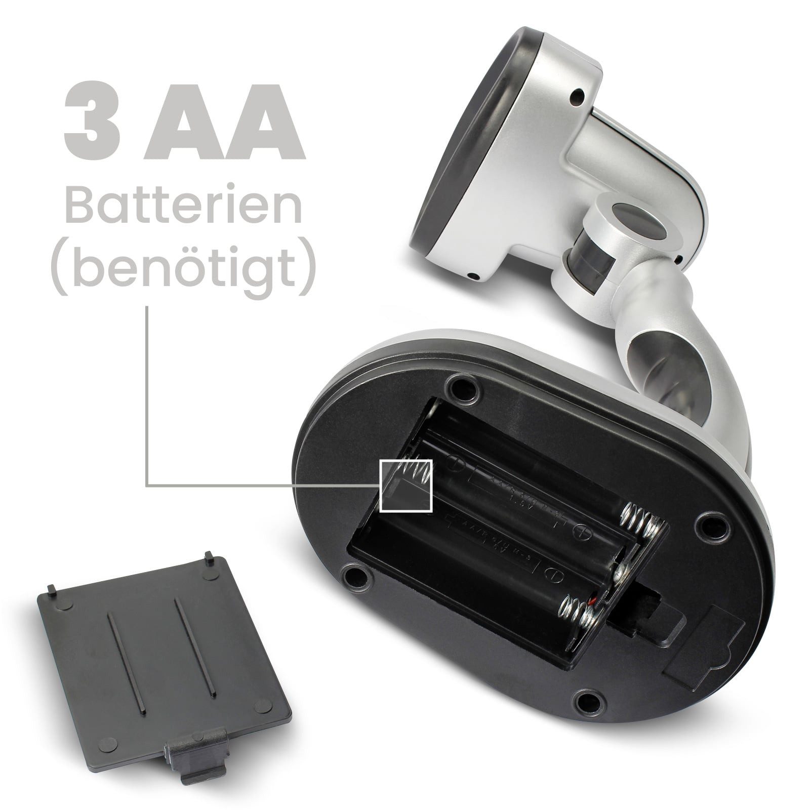 EAXUS LED Schreibtischlampe Helle Tischleuchte ohne Kabel, Batteriebetrieben, LED fest integriert, Tageslichtweiß, Schwenkbarar Lampenkopf, perfekt für konzentr – Bild 4 von 5