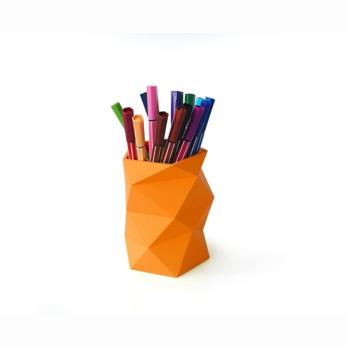 HermesDeals Schreibtischaufsatz Orange Silikon-Stifthalter FACES