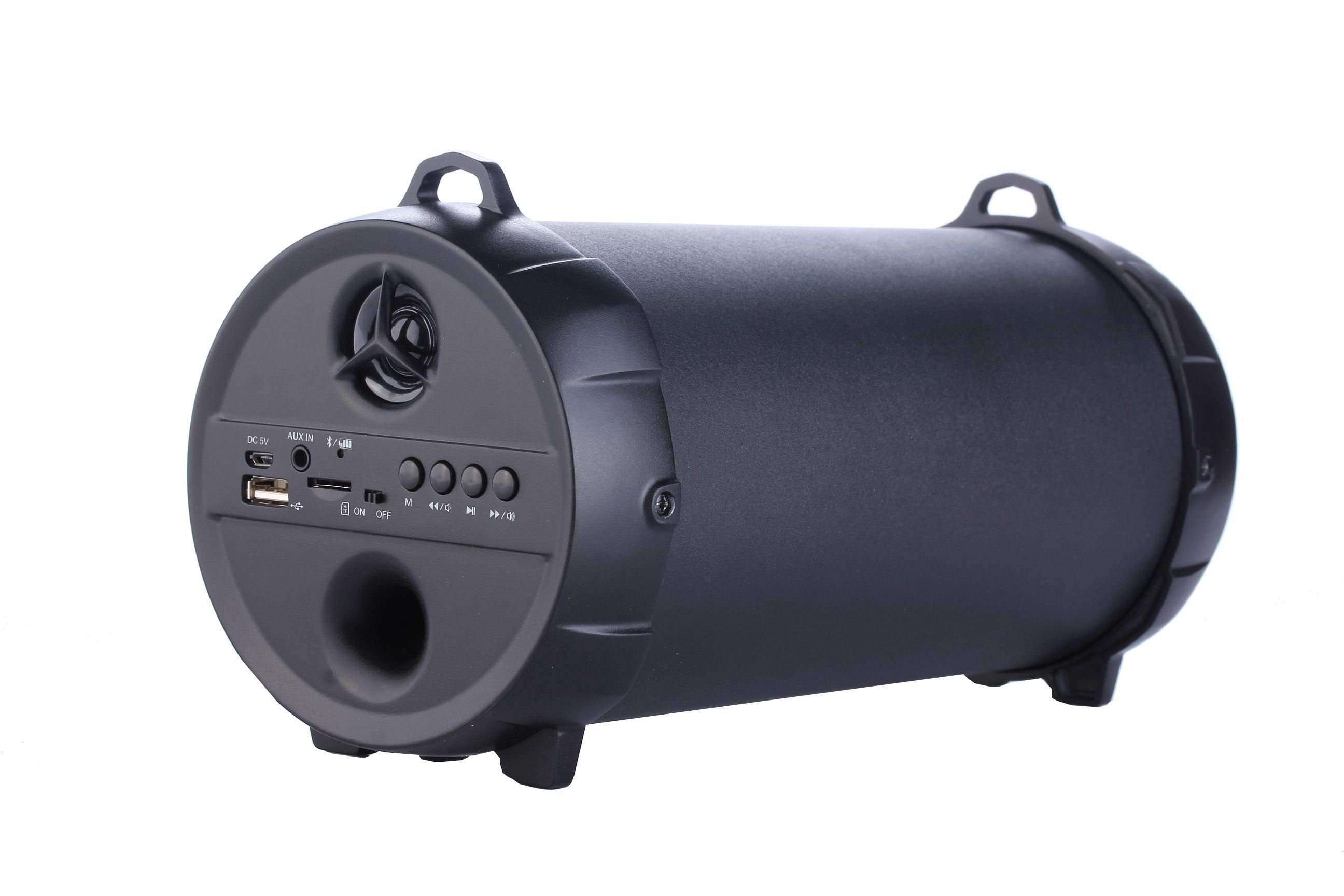 Denver BTS-53 Bluetooth Soundbox schwarz Akku) aufladbaren mit Bassbox (10 Bluetooth Box Portable-Lautsprecher W, Lautsprecher Soundbox Sound kabellose