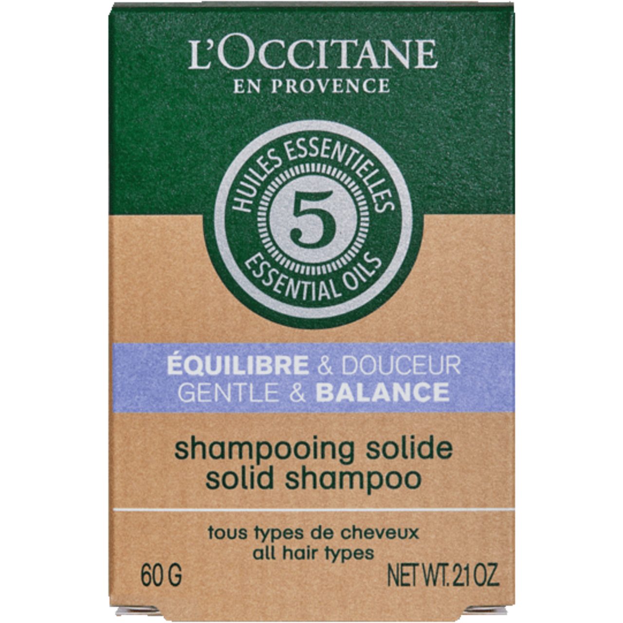 L'OCCITANE Festes Haarshampoo Aromachologie Sanfte Balance Festes Shampoo, Alle Hauttypen