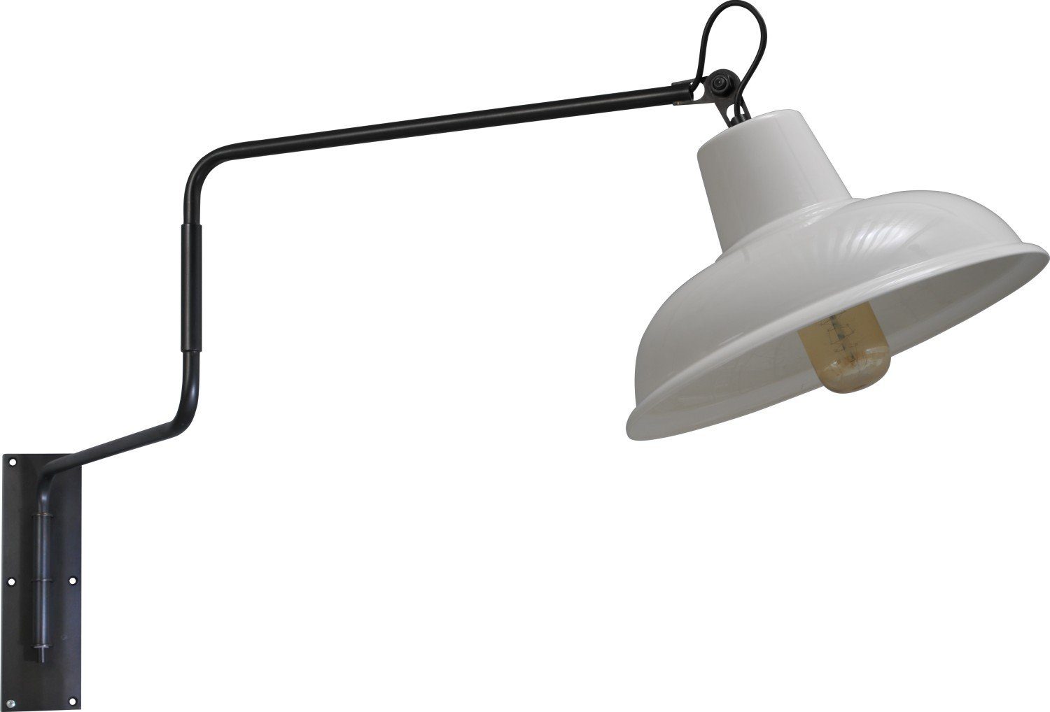 Licht-Erlebnisse Wandleuchte DI PANNA, ohne Leuchtmittel, Wandlampe E27 Ø 36 cm Grau Metall Industrie Design Beleuchtung