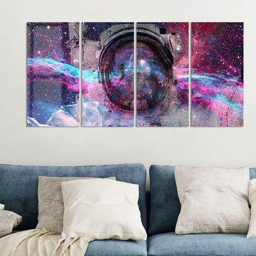 DEQORI Glasbild 'NASA Astronaut in Nebula', 'NASA Astronaut in Nebula', Glas Wandbild Bild schwebend modern