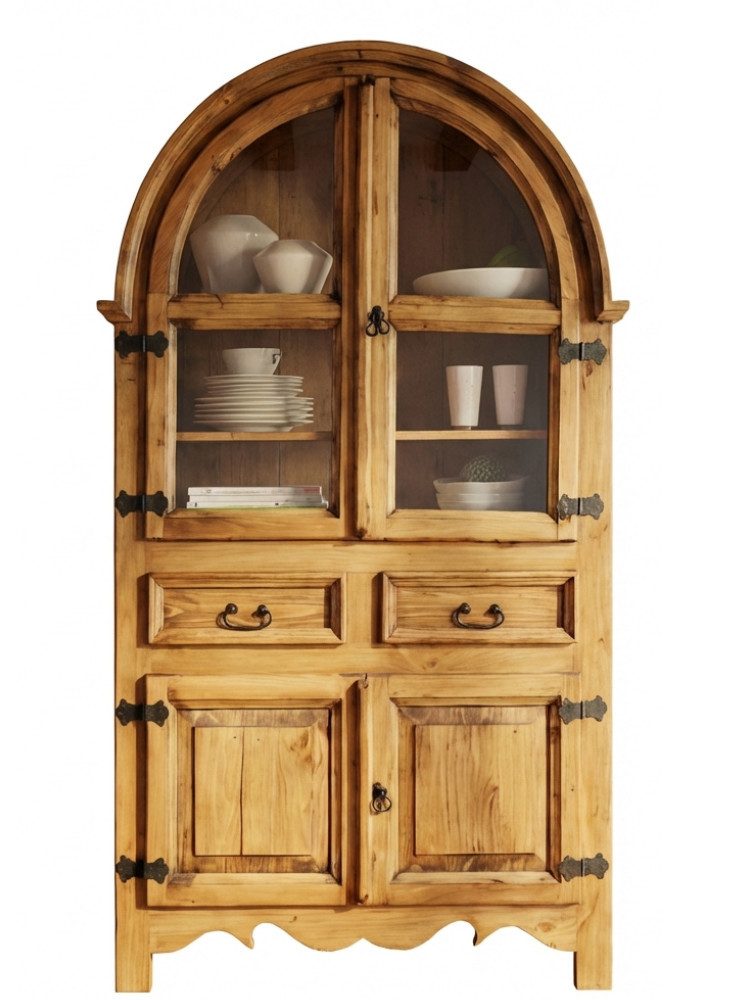 WOLF MÖBEL Vitrine MEXIKO Rundbogenvitrine (110x46x190)