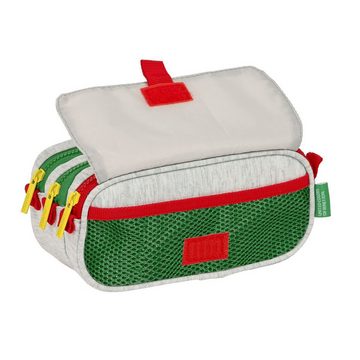 United Colors of Benetton Federtasche Dreifaches Mehrzweck-Etui Benetton Pop Grau 21,5 x 10 x 8 cm