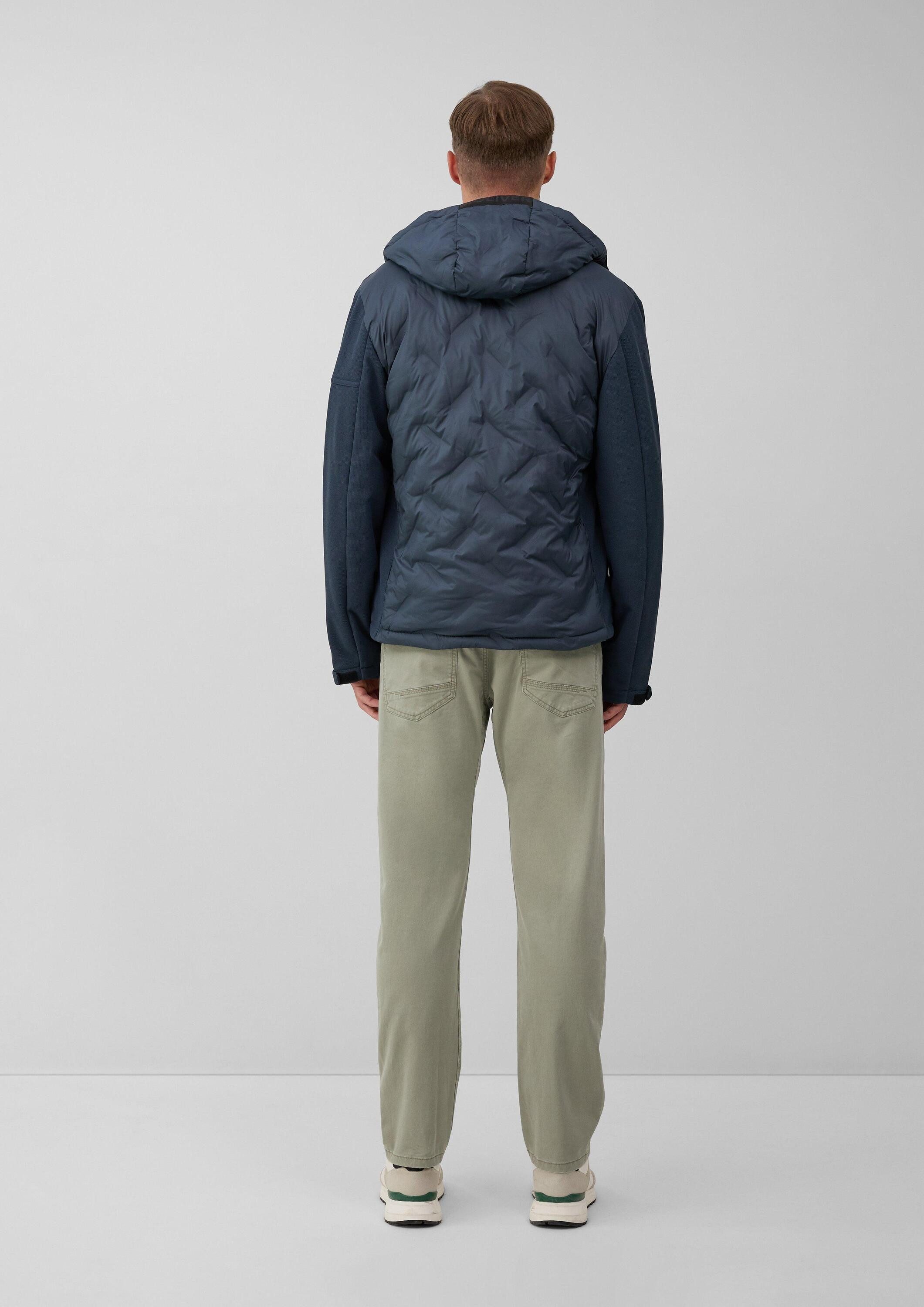 s.Oliver Funktionsjacke Outdoor-Jacke Hybrid-Jacke mit sportiven Details und Kapuze