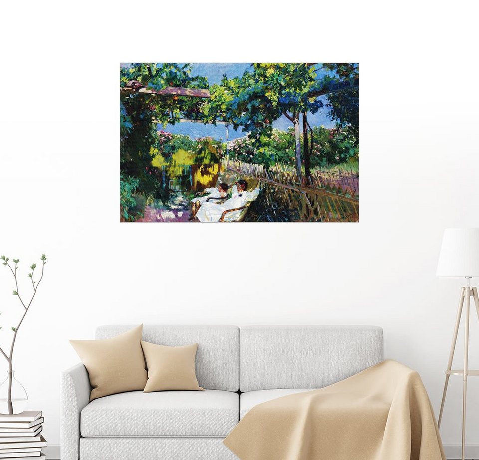 Posterlounge Wandbild, Siesta im Garten, UVbeständiger