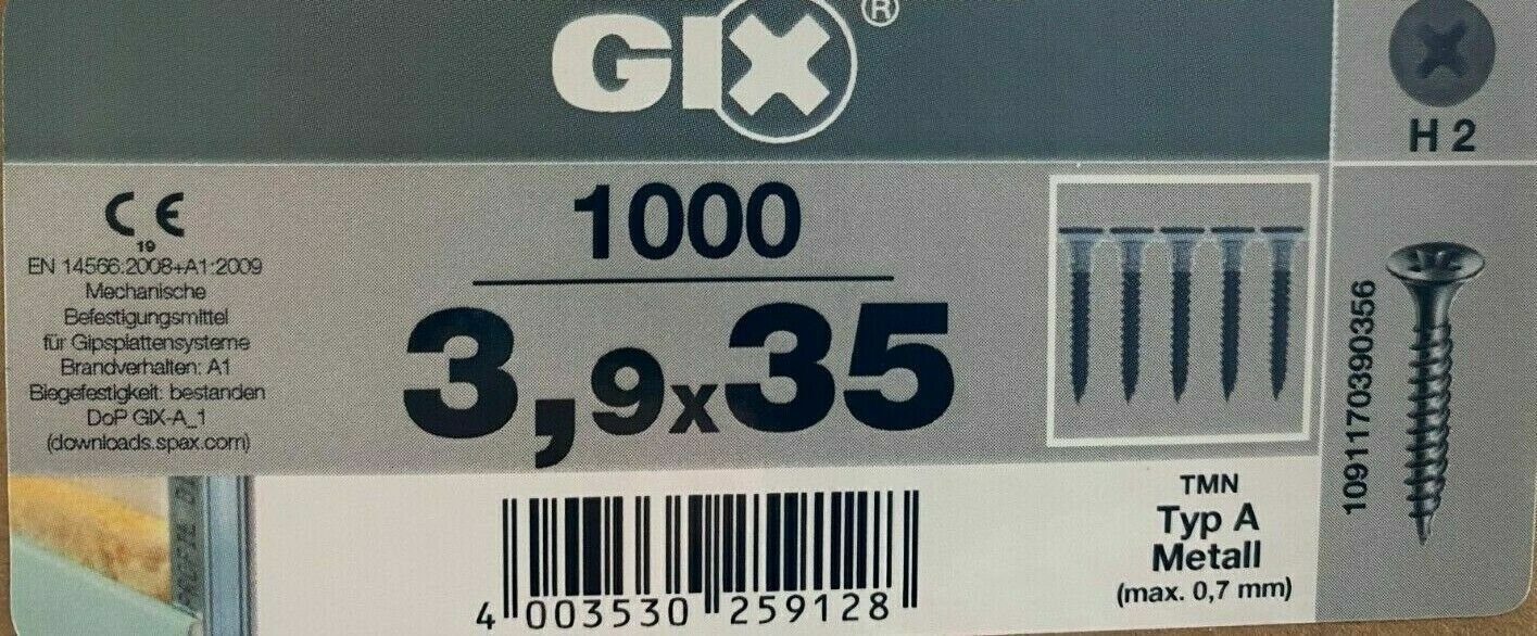 SPAX Schraube GIX-A magaziniert, (1000 St)