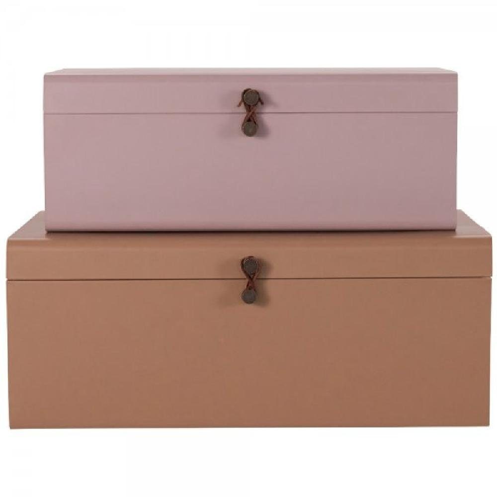 House Doctor Aufbewahrungsbox Aufbewahrungsboxen HDMetal Beige-Rose (2-teilig)