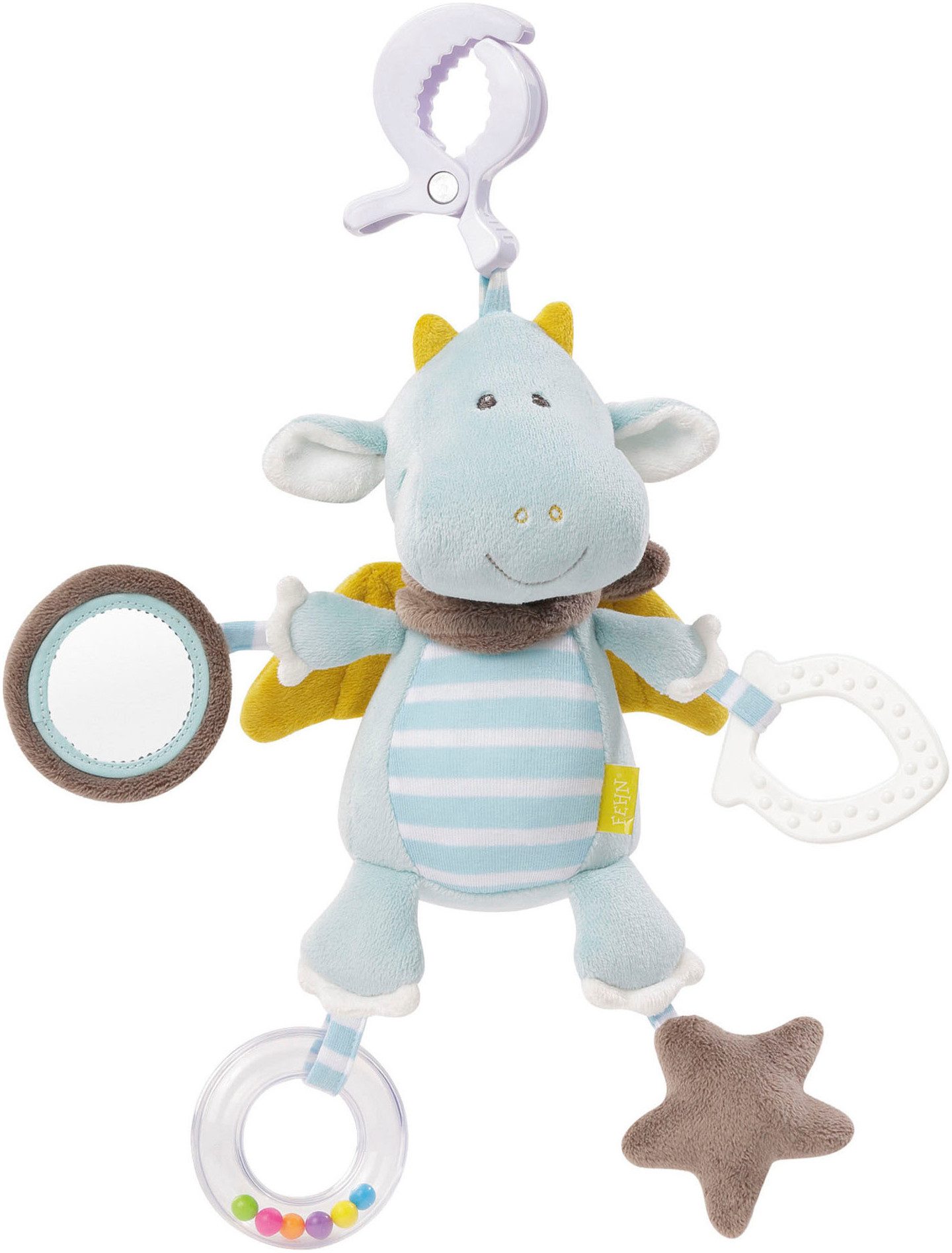 Fehn Greifspielzeug Little Castle, Activity-Drache mit Klemme, mit Klemme günstig online kaufen