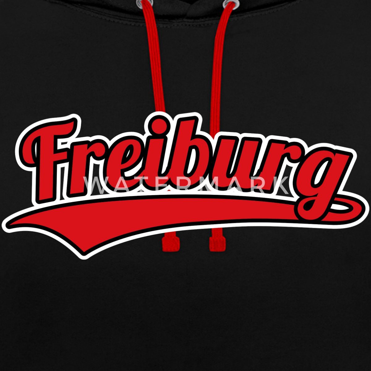 Spreadshirt Hoodie Freiburg Fußball Fan Breisgau Unisex Kontrast Hoodie (1-tlg)