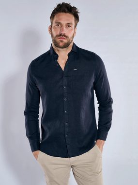 emilio adani Langarmhemd Langarm-Hemd aus Leinen
