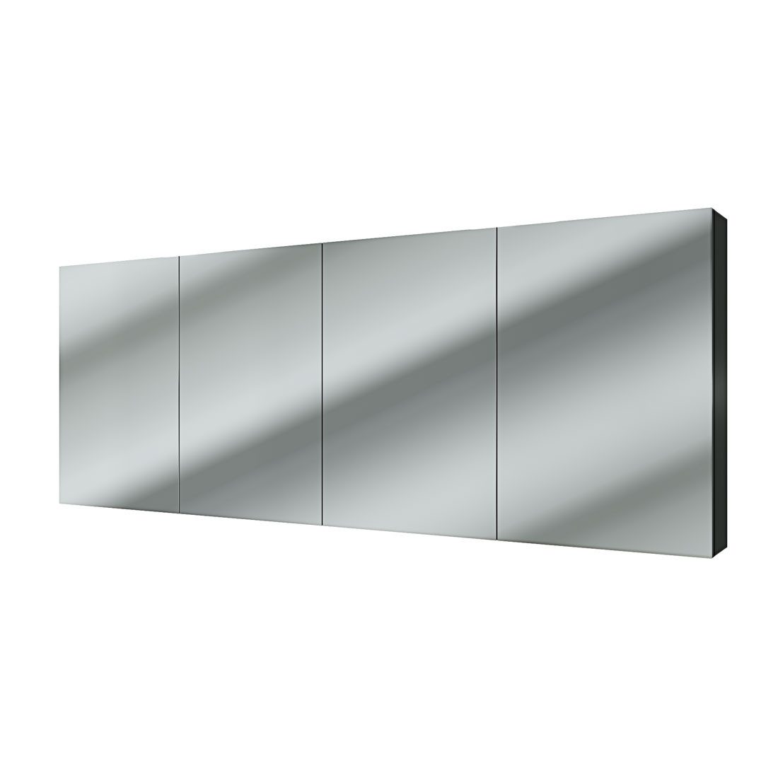 AcquaVapore Badezimmerspiegelschrank Spiegelschrank Badspiegel Badezimmer Spiegel City 120cm Esche schwarz