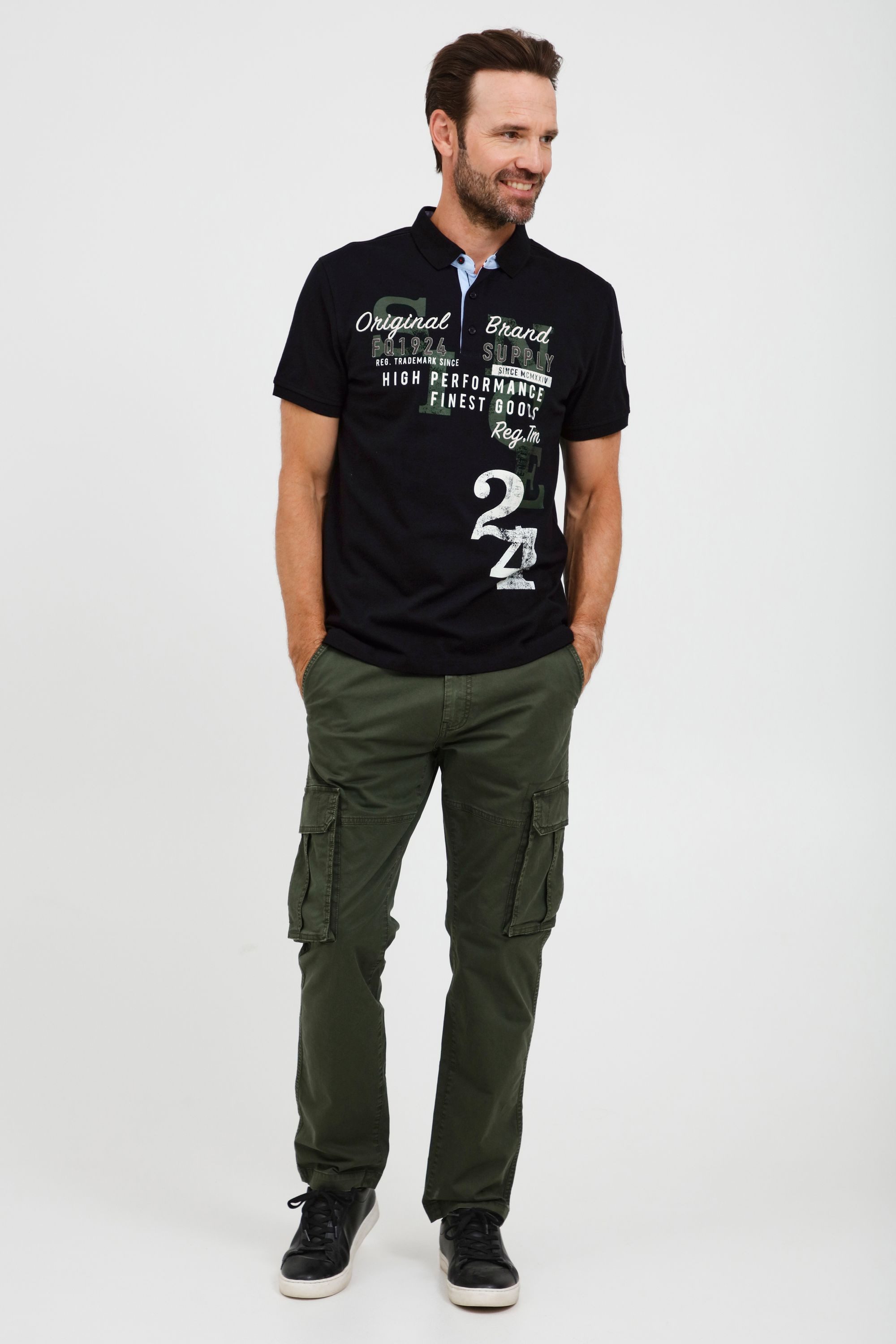 FQ1924 Poloshirt FQRagnar Klassisches Poloshirt mit modernem Print günstig online kaufen