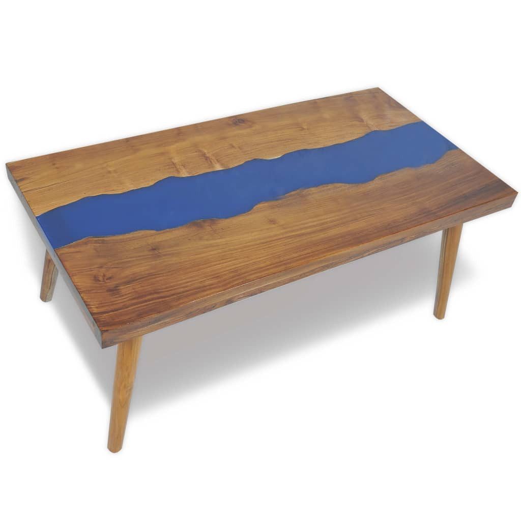 vidaXL Couchtisch 100 x 50 x 40 cm Couchtisch Teak Harz 100x50x40 cm