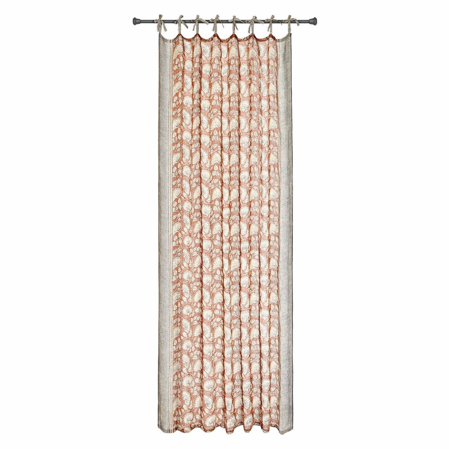 Vorhang Gardine Lemisto rostrot/beige