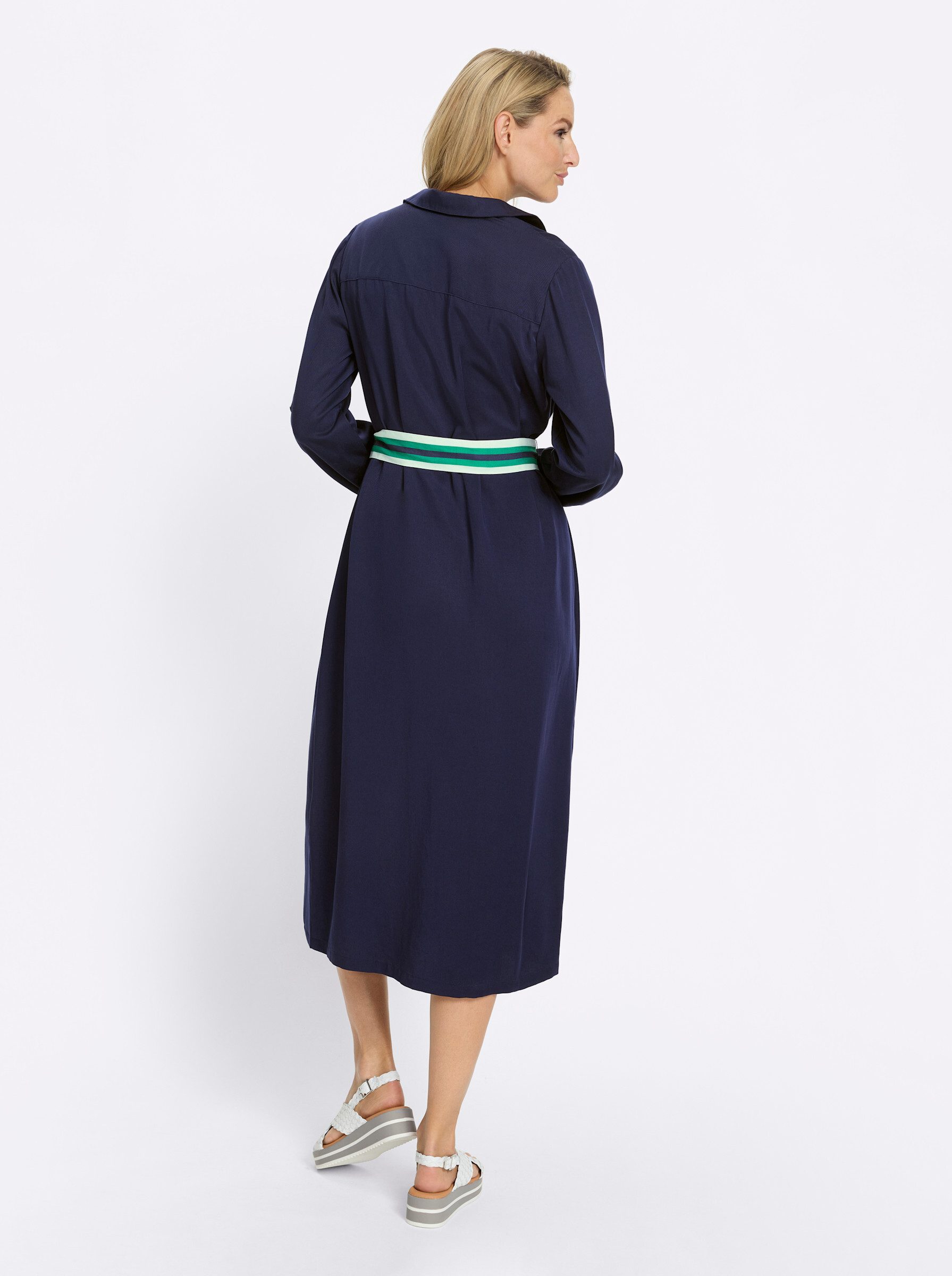heine Etuikleid Lyocell-Kleid Langarm