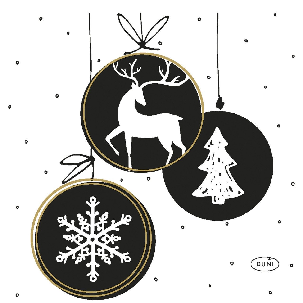 Duni Weihnachtsfigur Duni Servietten Silent Grace multi 24 x 24 cm -