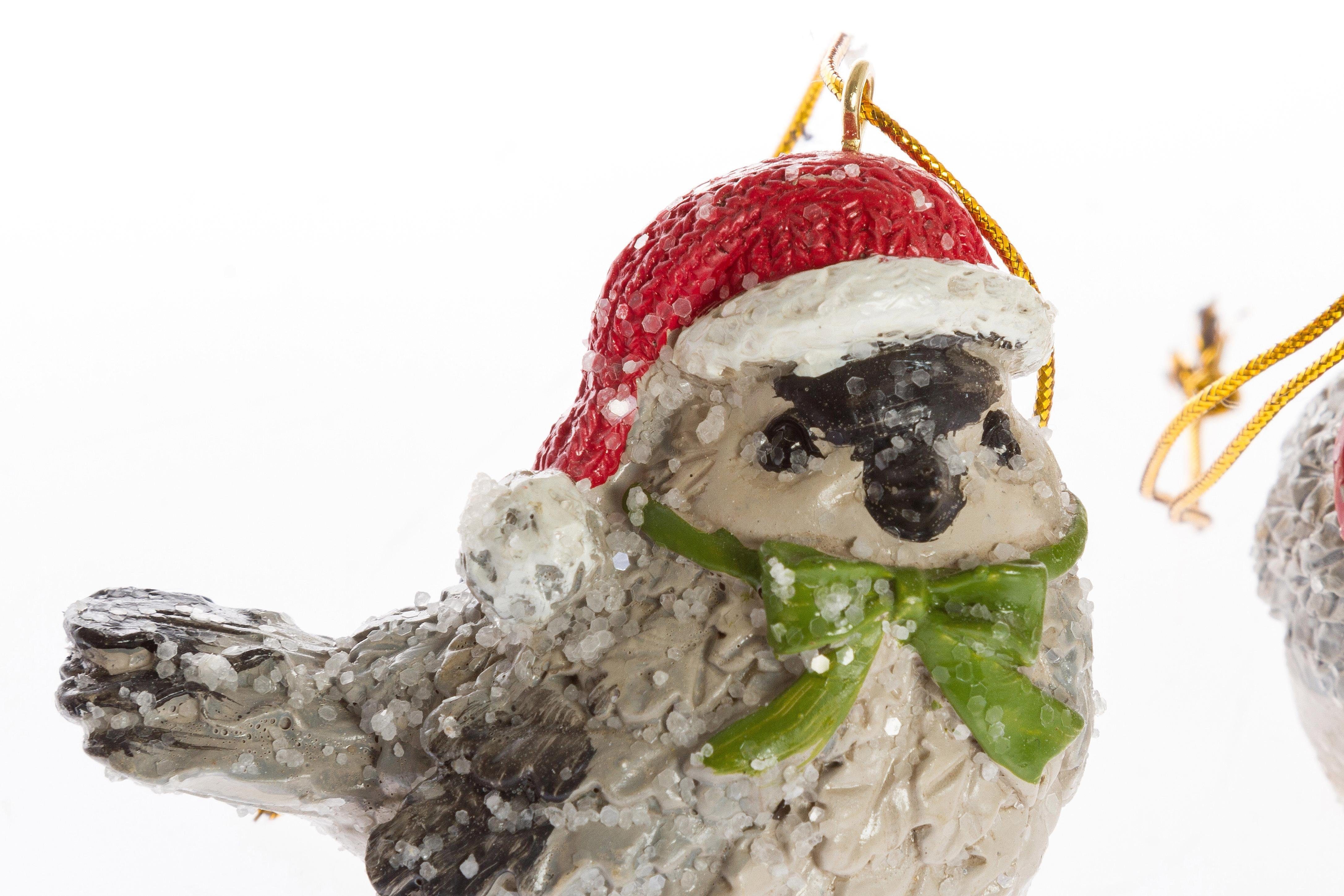 Myflair Möbel & Accessoires Baumbehang Vögel, Weihnachtsdeko, Christbaumschmuck (Set, 4 St), Höhe ca. 5,5 cm