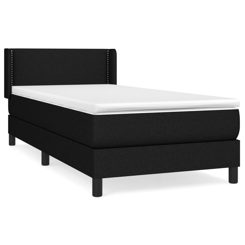 vidaXL Bett Boxspringbett mit Matratze Schwarz günstig online kaufen