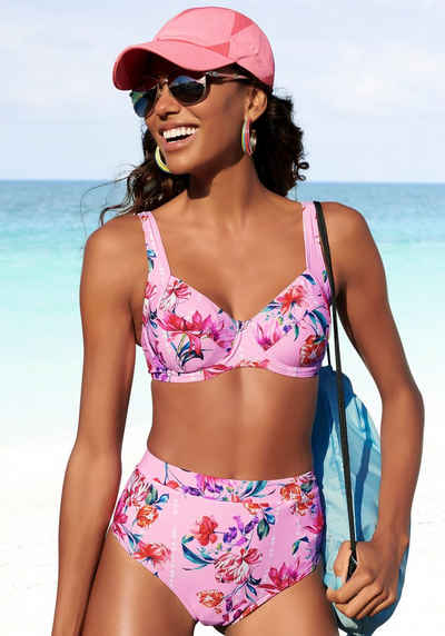 Sunseeker Highwaist-Bikini-Hose »Modern« mit floralem Design