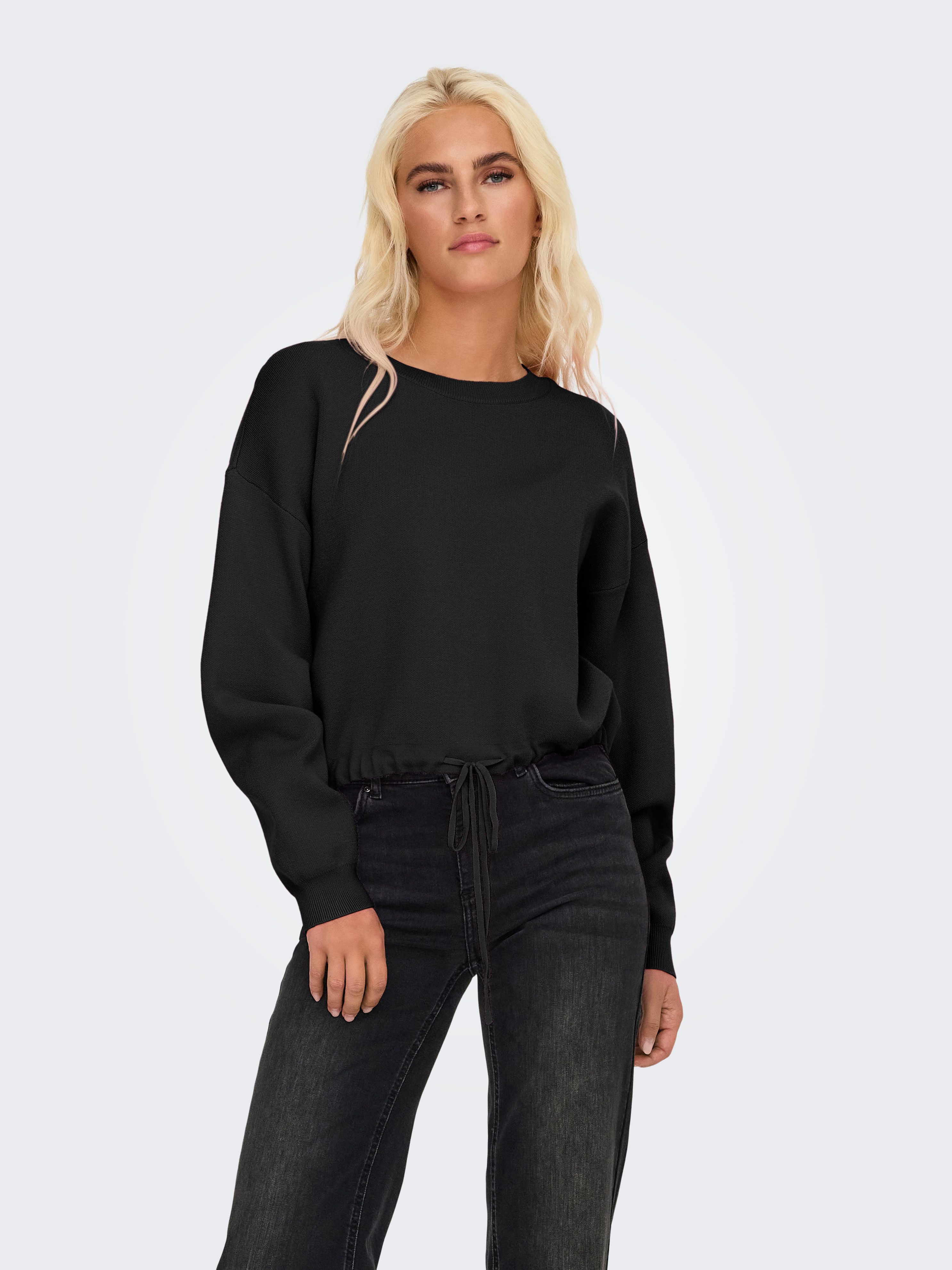 Strickpullover ONLSUMMER LIFE LS O-NECK STRING CC KNT