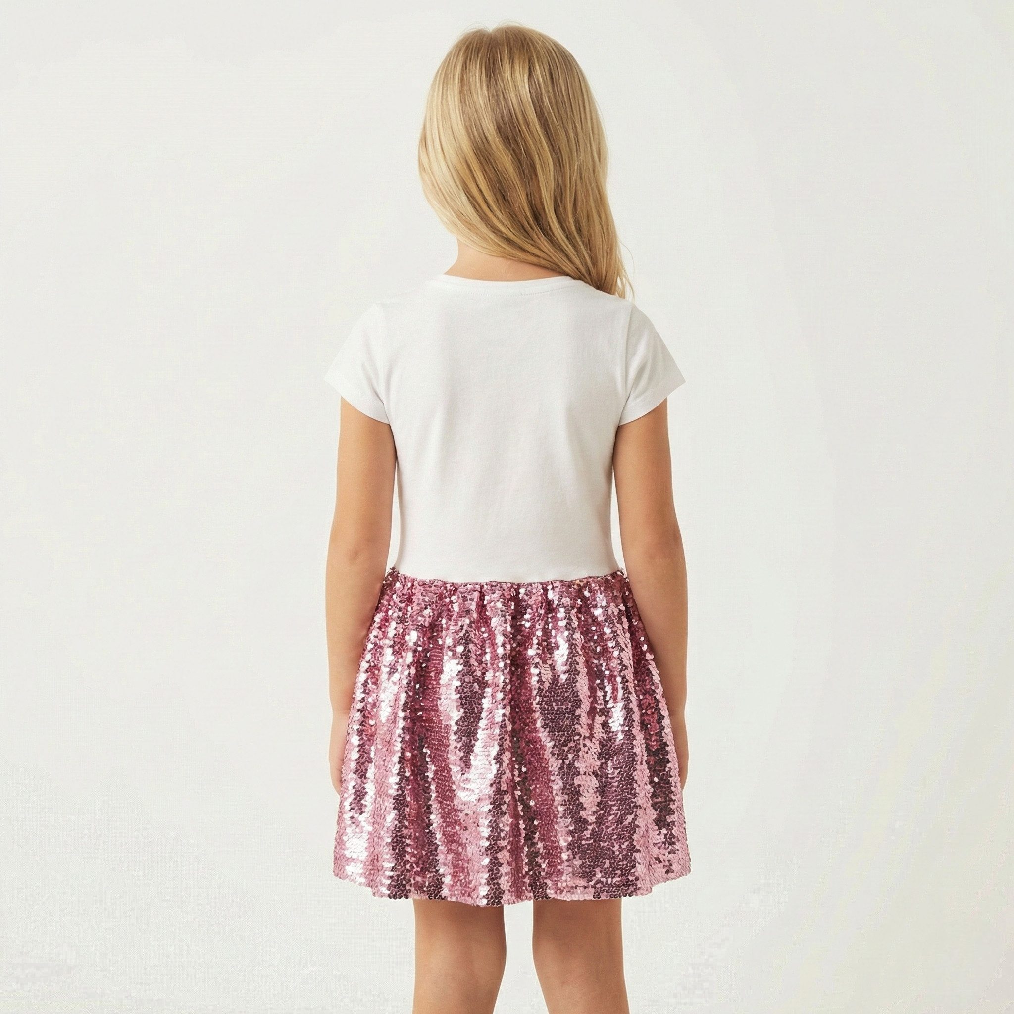 Disney Paillettenkleid Disney Minnie Maus Mädchen Kinder Sommerkleid Kleid Gr. 104 bis 134