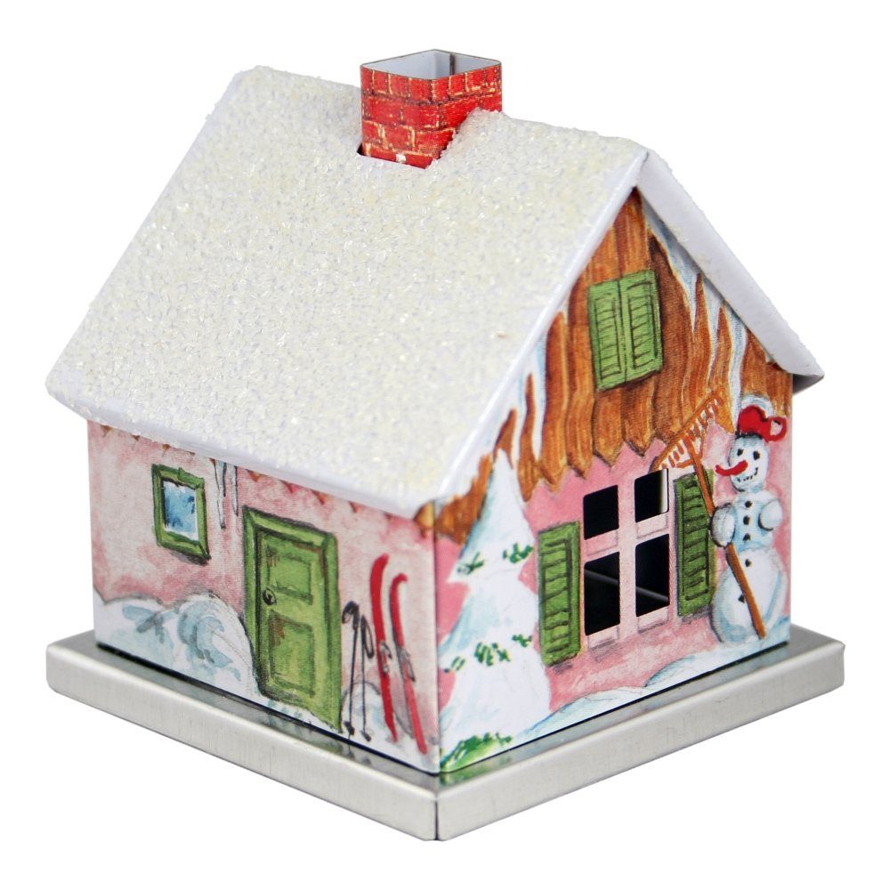 KNOX Räucherhaus 202022 W, Räucherhäuschen "Schneemann" aus Metall, geeignet für Räucherkerzen der Размер M, keine scharfen Kanten