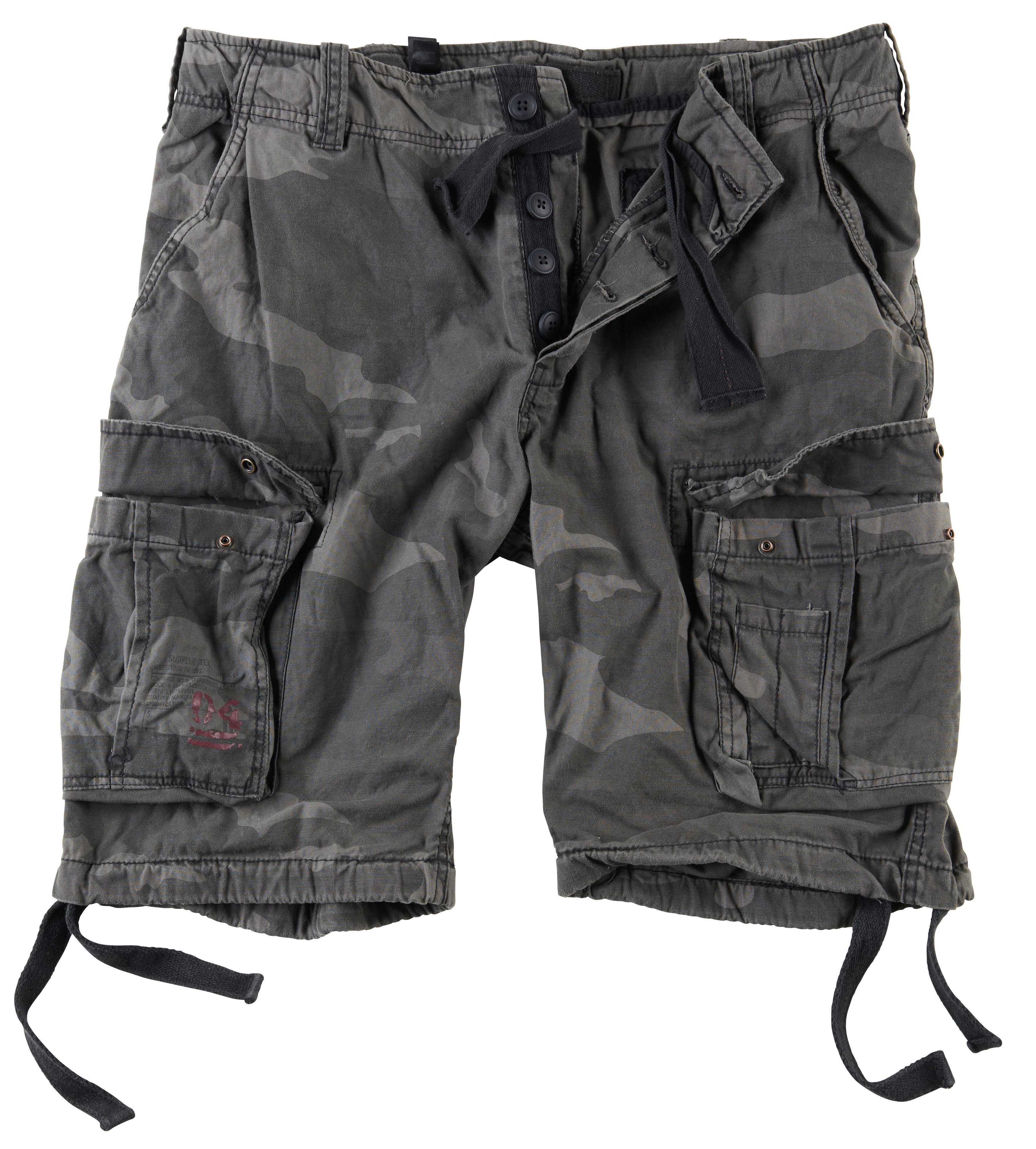 SURPLUS Cargoshorts AIRBORNE Vintage Cargoshort blackcamo Cargostyle