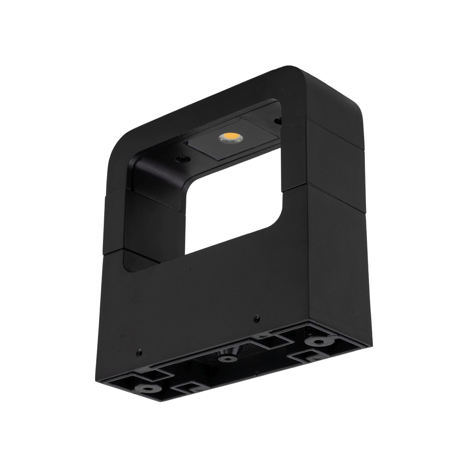 Licht-Erlebnisse Außen-Wandleuchte ORINGO, LED fest integriert, Warmweiß, LED Glas Aluminium IP54 Up Down warmweißes Licht 3000 K 480 lm eckig