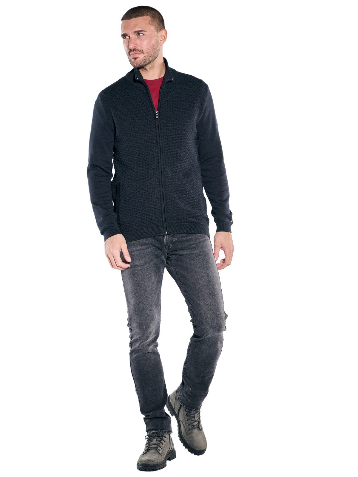 emilio adani Cardigan Herren Cardigan, Schwarz