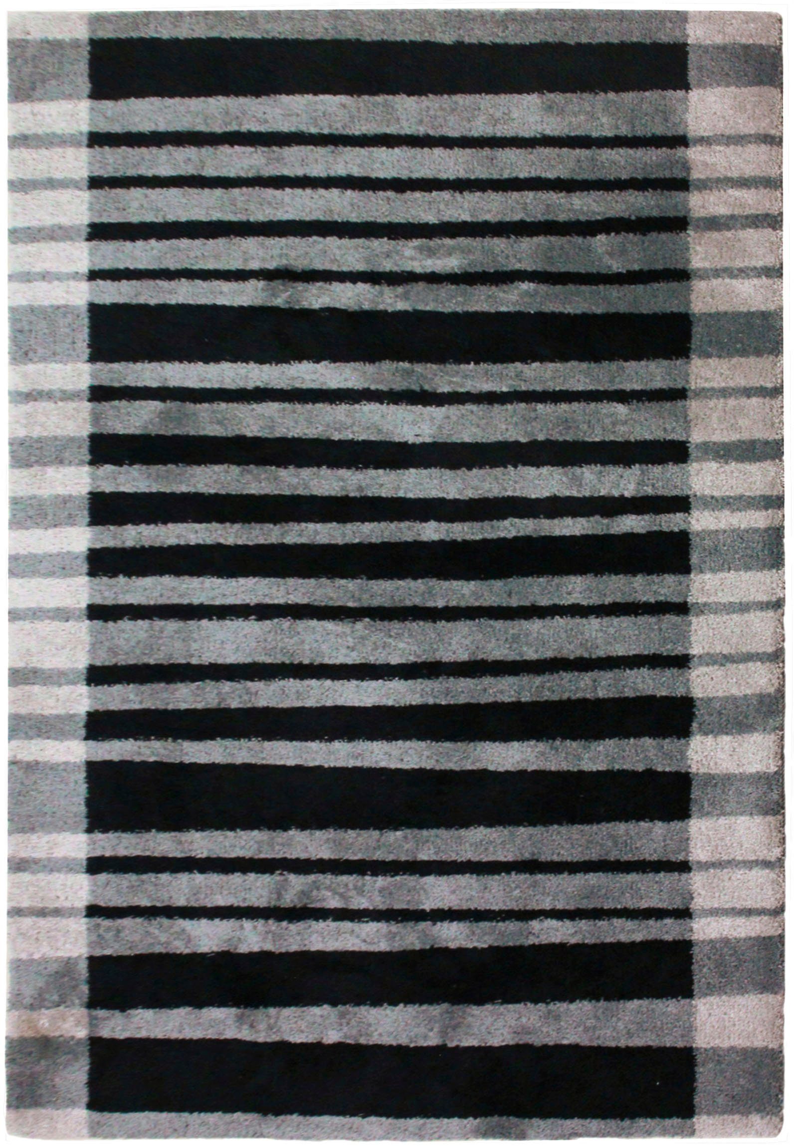 Hochflor-Teppich Cameo-Bordüre, mm, rechteckig, 27 Bruno Haptik, Bordüre, Banani, mit gestreiftes Streifen angenehme Muster Höhe