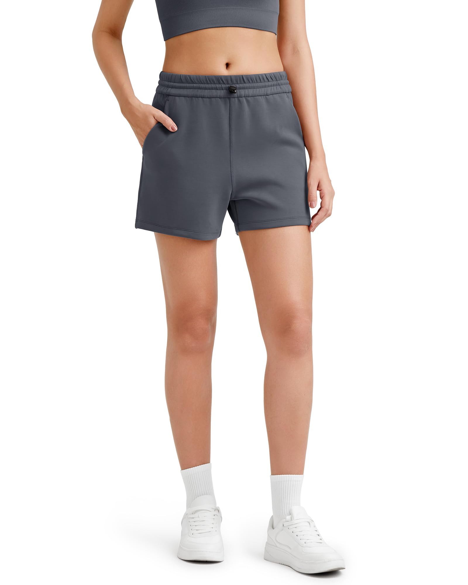 G4Free Laufshorts G4Free Damen Sporthose Kurze Laufhose Sommer Lounge-Shorts mit Taschen