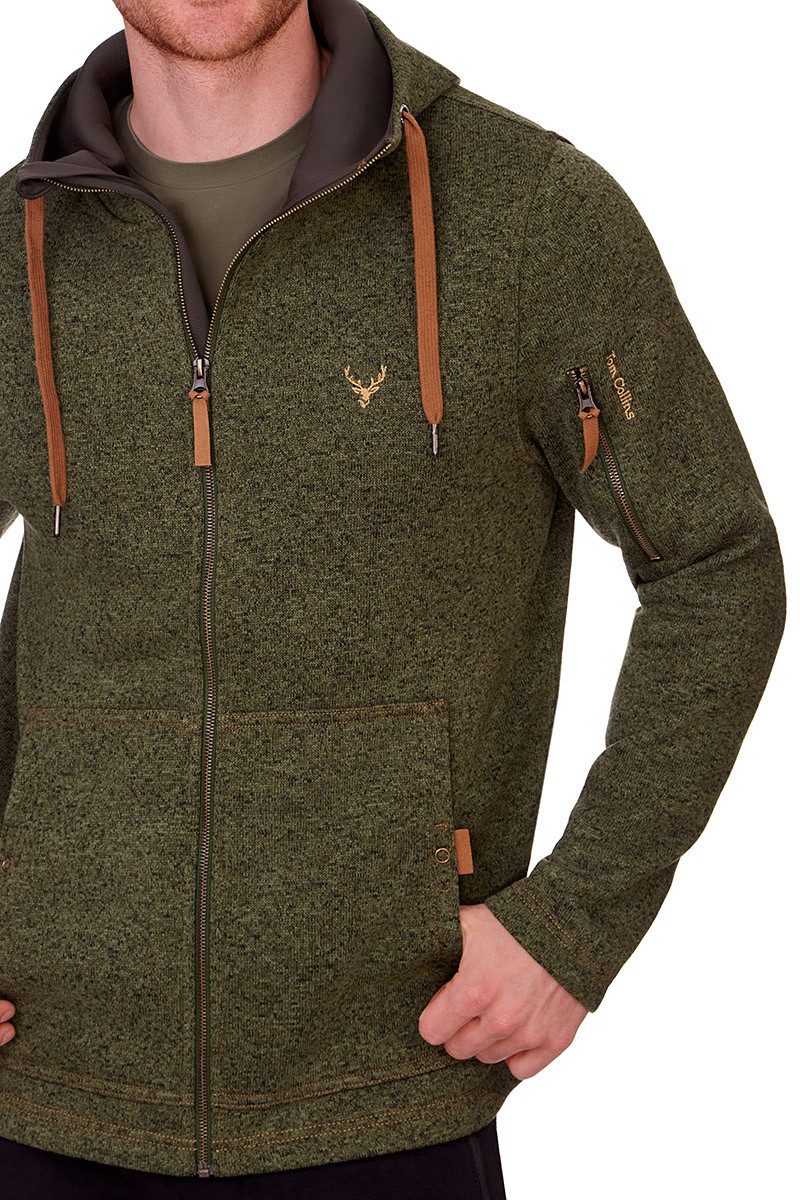 Tom Collins Trachtenstrickjacke Strickfleecejacke Herren - RAMON - anthrazi günstig online kaufen