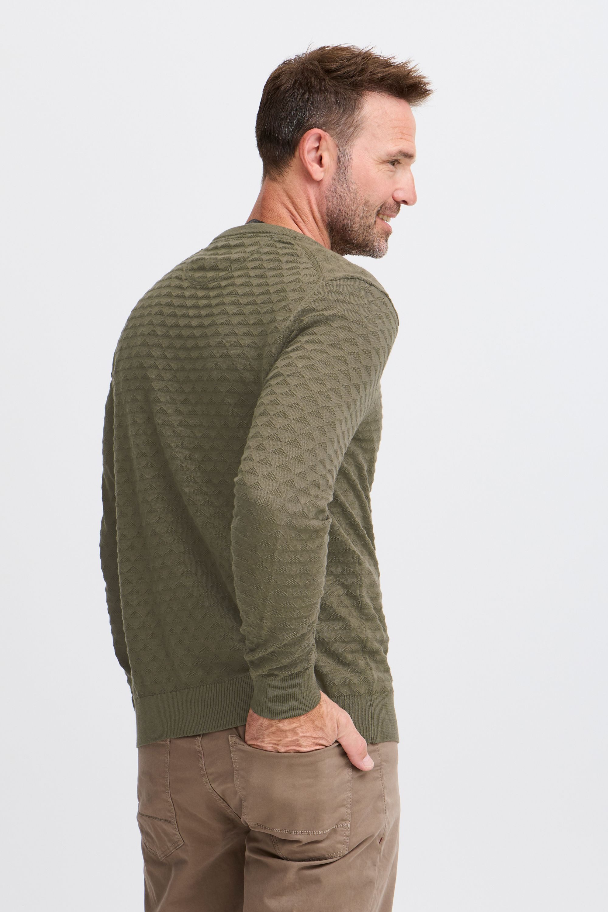 FQ1924 Strickpullover FQKyle Modischer Langarmpullover